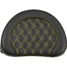 Contoured Sissy Bar Pad — 10 in, 8 in, Black, Gold, Universal