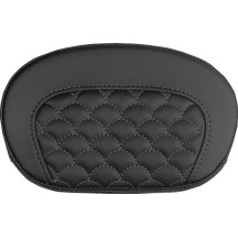 Mini Contour Sissy Bar Pad — Black, Gray Stitching, 16.5 cm x 26.5 cm