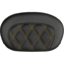 Mini Contour Sissy Bar Pad — 16,5 cm x 26,5 cm, Black, Gold Stitching