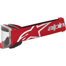 Gafas Alpinestars Supertech Dura Air Fluid — Rojo, plata, lente transparente