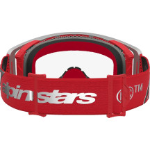 Gafas Alpinestars Supertech Dura Air Fluid — Rojo, plata, lente transparente