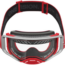 Gafas Alpinestars Supertech Dura Air Fluid — Rojo, plata, lente transparente