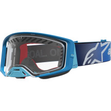 Gafas Alpinestars Supertech Dura Air Fluid — Azul degradado, lente transparente, ventiladas