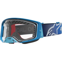 Gafas Alpinestars Supertech Dura Air Fluid — Azul degradado, lente transparente, ventiladas