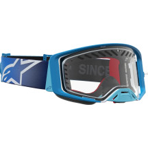 Gafas Alpinestars Supertech Dura Air Fluid — Azul degradado, lente transparente, ventiladas