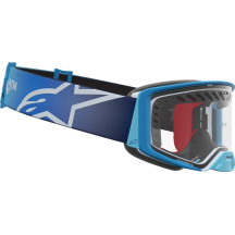 Gafas Alpinestars Supertech Dura Air Fluid — Azul degradado, lente transparente, ventiladas