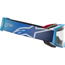 Gafas Alpinestars Supertech Dura Air Fluid — Azul degradado, lente transparente, ventiladas