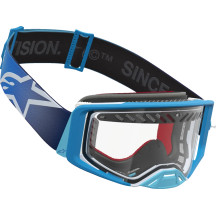 Gafas Alpinestars Supertech Dura Air Fluid — Azul degradado, lente transparente, ventiladas