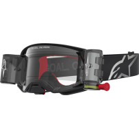 Alpinestars Supertech Firma Roll-Off Goggles — Black, Silver, Clear Lens
