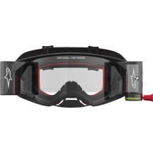Alpinestars Supertech Firma Roll-Off Goggles — Black, Silver, Clear Lens
