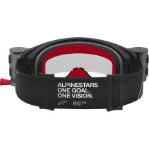 Alpinestars Supertech Firma Roll-Off Goggles — Black, Silver, Clear Lens