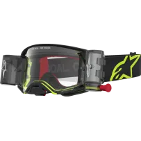 Alpinestars Supertech Firma Roll-Off Goggles — Black, Fluorescent Yellow, Clear Lens