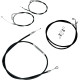 Kit estándar de cableado de manillar/ línea de freno en vinilo negro — Ape Hanger, 18" - 20"
