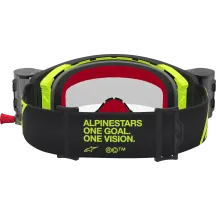 Alpinestars Supertech Firma Roll-Off Goggles — Black, Fluorescent Yellow, Clear Lens