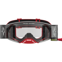 Supertech Firma Roll-Off Goggle — Red, Silver, Clear Lens
