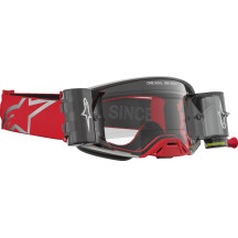 Supertech Firma Roll-Off Goggle — Red, Silver, Clear Lens