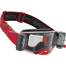 Supertech Firma Roll-Off Goggle — Red, Silver, Clear Lens