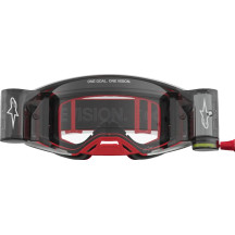 Supertech Firma Roll-Off Goggle — Red, Silver, Clear Lens