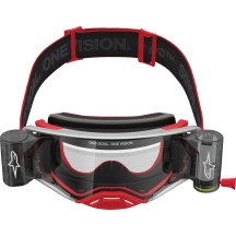 Supertech Firma Roll-Off Goggle — Red, Silver, Clear Lens
