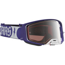 Gafas Supertech Atrox — morado/blanco, lente espejada plata
