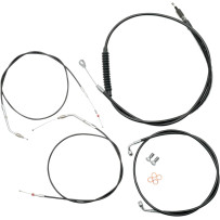 Standard Black Vinyl Handlebar Cable/Brake Line Kit — 30.5–35.5 cm (12"–14"), Ape Hanger