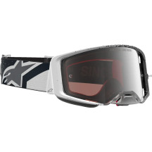 Alpinestars Supertech Hiten Goggle — Adult, White/Black, Silver Mirror Lens
