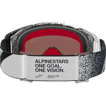 Alpinestars Supertech Hiten Goggle — Adult, White/Black, Silver Mirror Lens