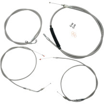 Standard Stainless Braided Handlebar Cable/Brake Line Kit — Ape Hanger, Standard fit