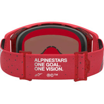 Alpinestars Supertech Vesta Goggle — Silver Mirror, Chrome, Fluo Red