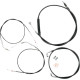 Kit estándar de cables/líneas de freno para manillar de vinilo negro — Ape Hanger, altura estándar, ABS/No ABS