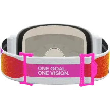 Vision 5 Drag Goggle — Adult, White, Red, Orange, Mirrored Lens