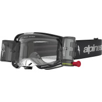 Vision 8 Amber Roll-Off Goggle — Clear Lens, Roll-Off, Silver, Black