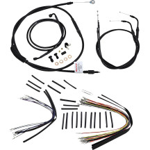 Kit completo de cables/líneas de vinilo negro para Ape Hangers — 35.5 cm (14"), Ape Hanger, Negro