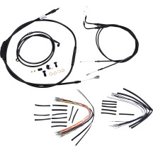 Kit completo de cables/líneas de manillar de vinilo negro para Ape Hangers — 45.5 cm (18"), Ape Hanger, sin ABS