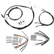 Kit completo de cables/líneas de vinilo negro para Ape Hangers — 35,5 cm (14")