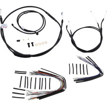 Kit completo de cables/líneas de vinilo negro para Ape Hangers — 35,5 cm (14")