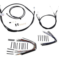 Kit completo de cables/líneas de vinilo negro para Ape Hangers — 35,5 cm (14")