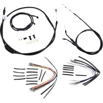 Kit completo negro de cables y líneas de manillar para Ape Hangers — 40.5 cm (16"), Ape Hanger