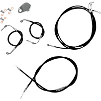 Kit estándar de cables y latiguillos de freno para manillar de vinilo negro — 30,5 cm–35,5 cm (12"–14"), Ape Hanger