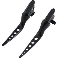 Racing Hand Levers — Brake & Clutch, Black, Gloss, Pair