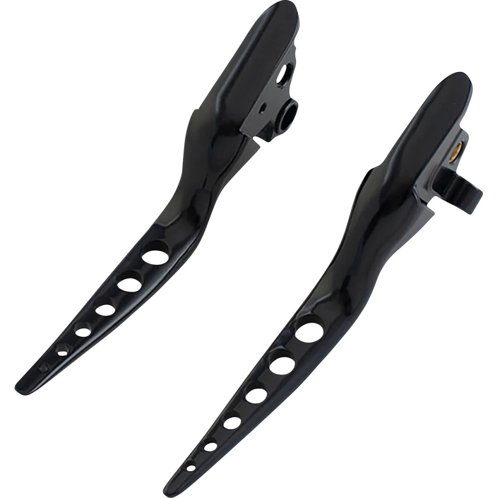 Racing Hand Levers — Brake & Clutch, Black, Gloss, Pair