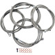 Kit estándar trenzado de acero inoxidable para cables y líneas de freno de manillar — Ape Hanger, Compatible con 18"-20", Platea
