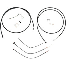 Kit completo de cables y líneas de manillar de vinilo negro para Ape Hangers — 33 cm (13") , Ape Hanger, negro