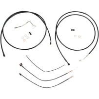 Kit completo de cables y líneas de manillar de vinilo negro para Ape Hangers — 33 cm (13") , Ape Hanger, negro