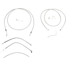 Kit completo de cables y líneas de freno trenzadas de acero inoxidable — para manillares Ape Hanger de 33 cm (13")