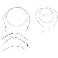 Kit completo de cables y líneas de freno trenzadas de acero inoxidable — para manillares Ape Hanger de 33 cm (13")