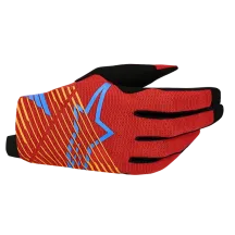 Radar Pro Gloves — Men’s, S, Red/Cyan/Black, Short Cuff