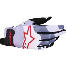 Radar Gloves — 2XL, White, Gray, Red, Light Lilac, Black