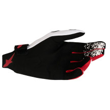 Techstar Gloves — M, Black/Red/White, Short Cuff