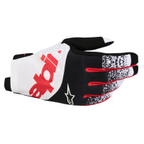 Techstar Gloves — L, Black, Red, White, Short Cuff, Touchscreen Enabled Fingers